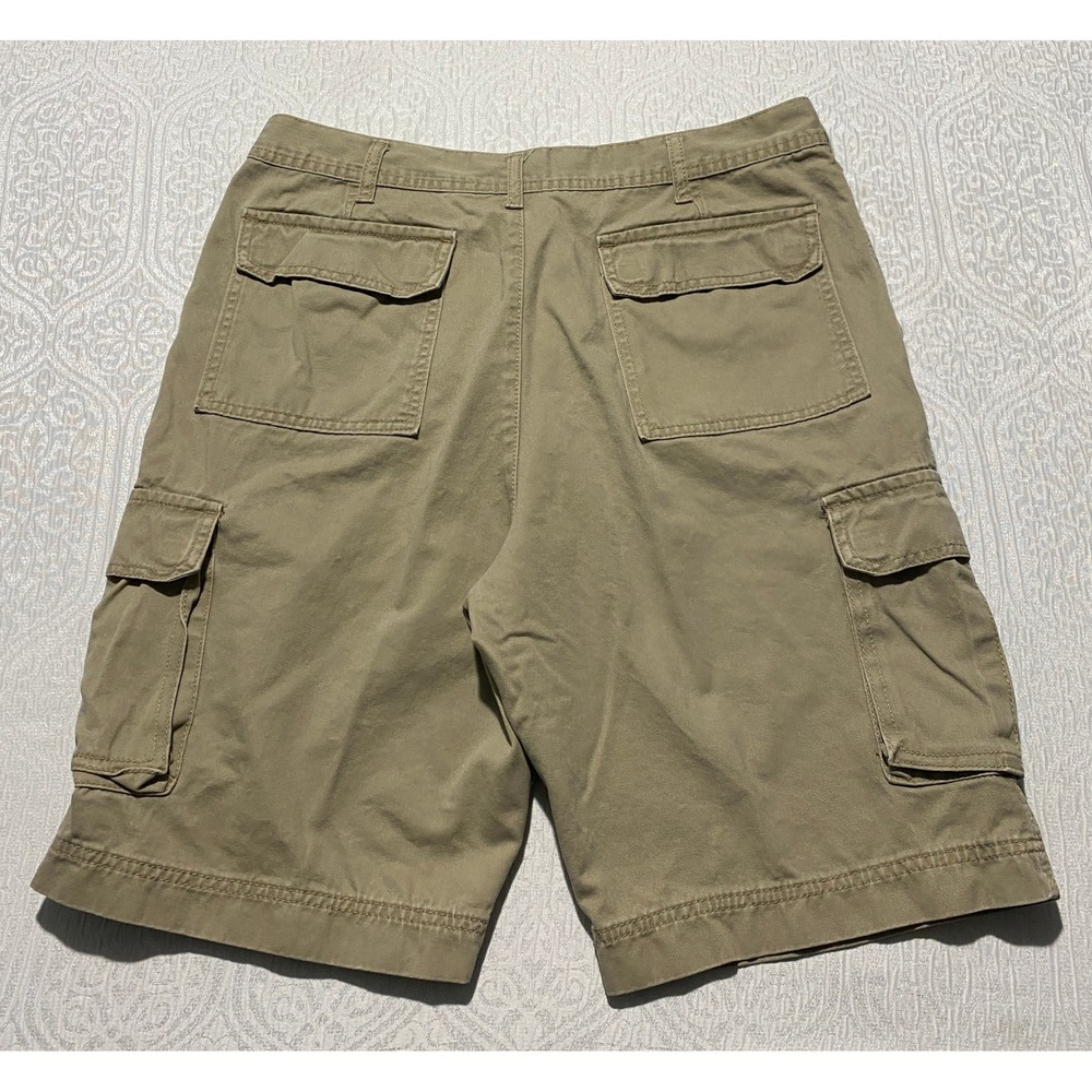 Mens Khaki Cotton Twill Cargo Shorts Tan Size 35 90823 6-Pocket Outdoor
